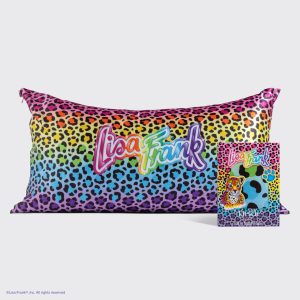 Lisa Frank x Kitsch Satin Pillowcase in Rainbow Leopard 4 Pack - King